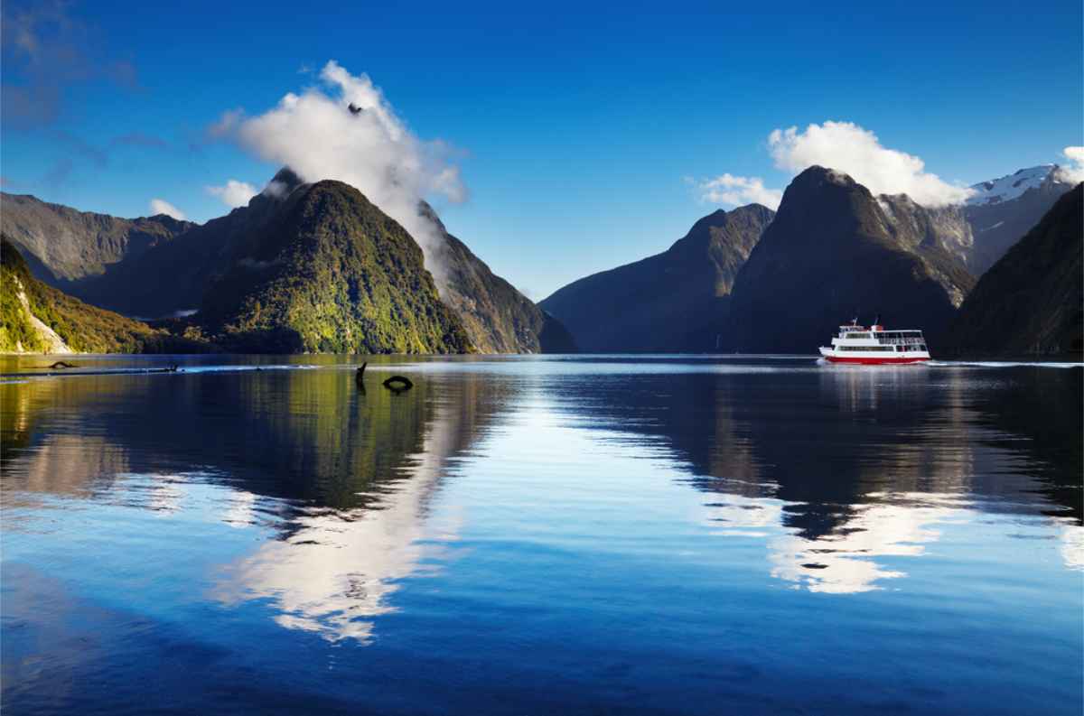 Milford Sounds during the summer time