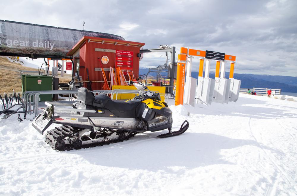 Snowmobiling in New Zealand in Winter