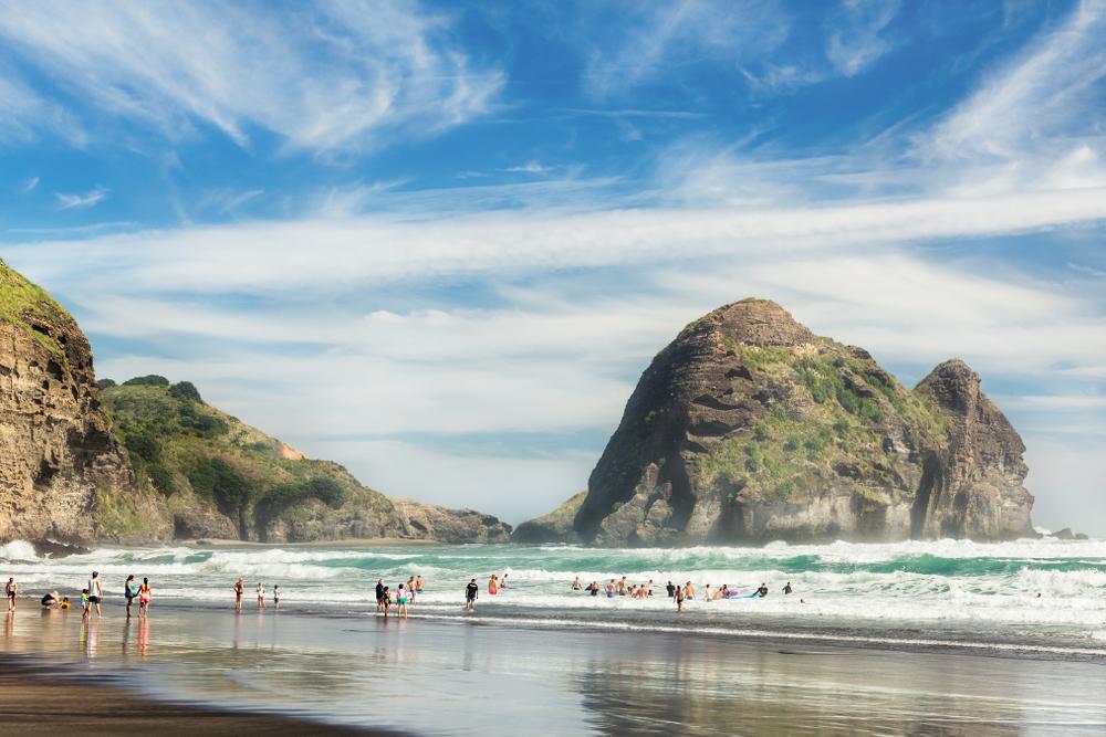 Piha Beach in New Zealand