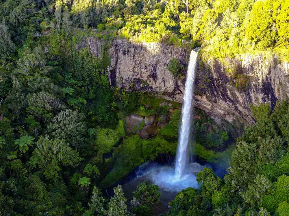 Bridal Veil Waterfall in New Zealand