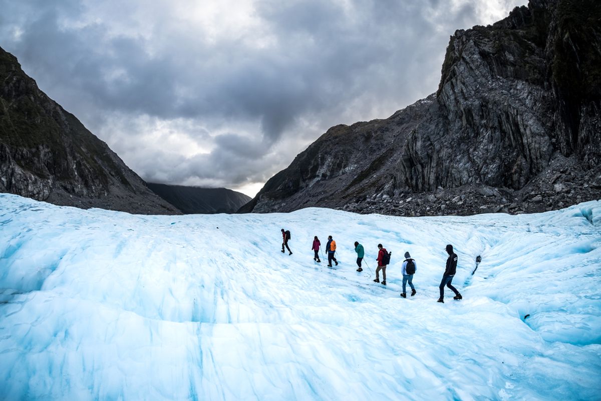 Glacier in May in New Zealand