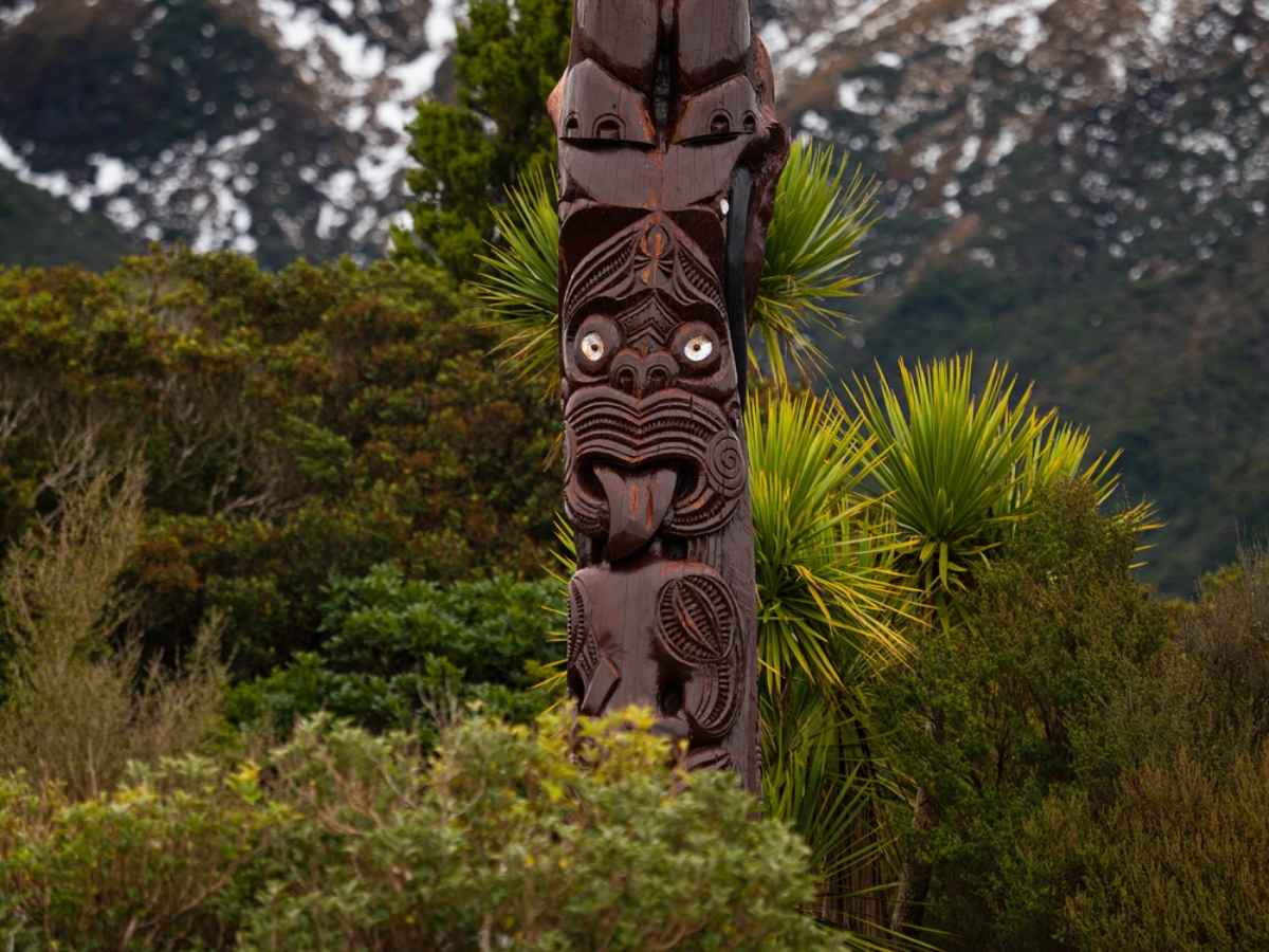 Maori Totem representing the native culture of New Zealand